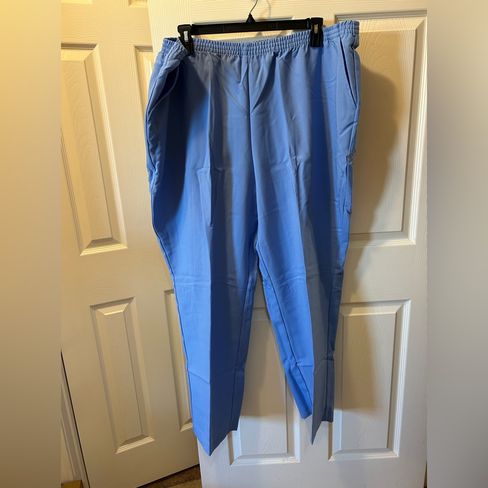 Blair 26W Women's Blue Polyester Elastic Pants w/2 Pockets Elastic Waist NWOT